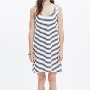 Madewell Striped Tank Mini Dress Navy & White Women’s Size  Medium